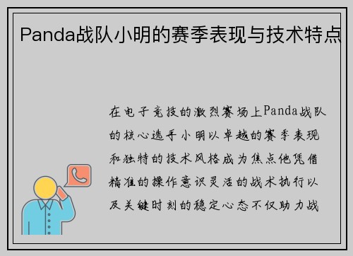 Panda战队小明的赛季表现与技术特点